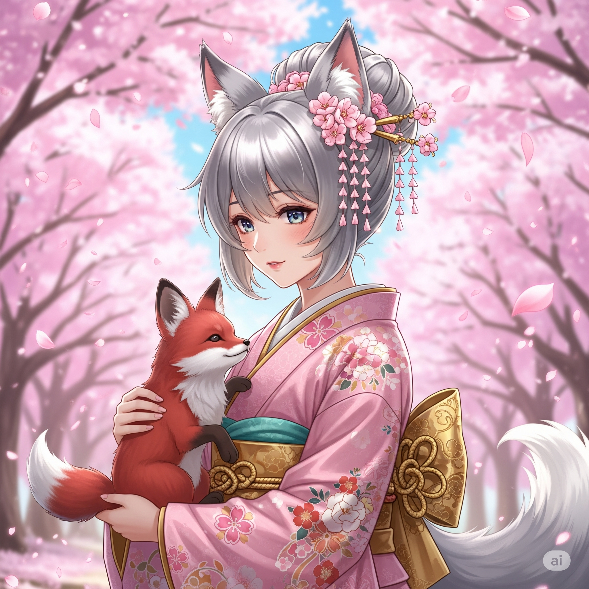 Generated image for Anime Fox Girl