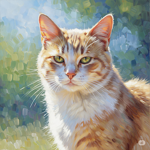 Impressionist style cat