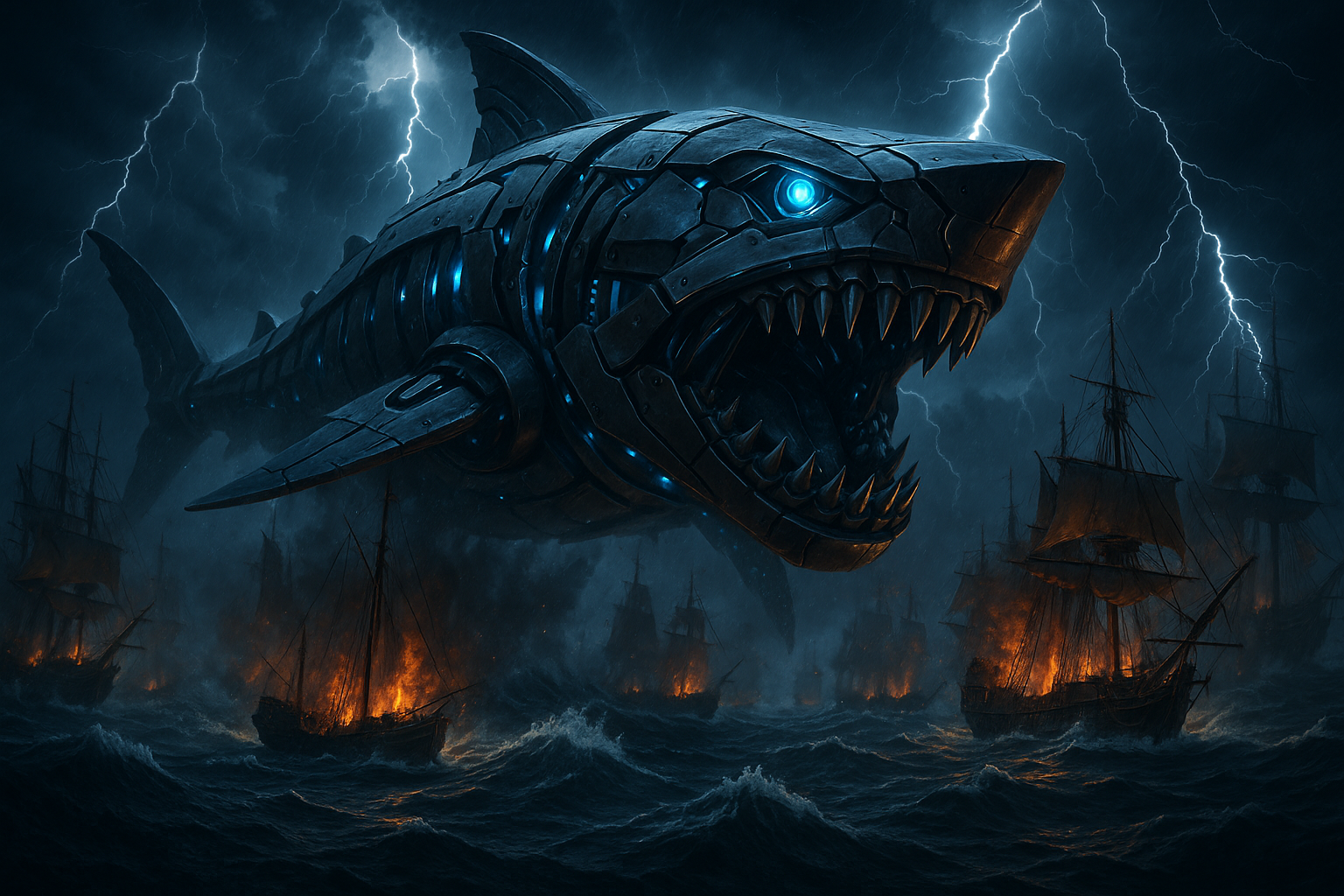 Generated image for Mechanical Shark
